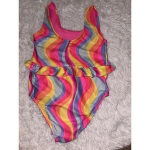 Penelope Mack Girls Sz. 6x Ruffle Open Stomach One Pc. Swimsuit. Not Worn